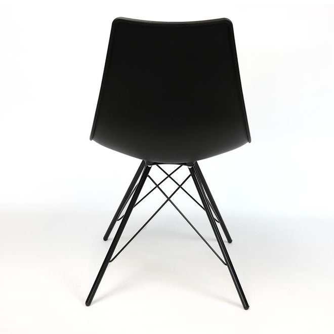 Scandinavische eetkamerstoel Minimal zwart