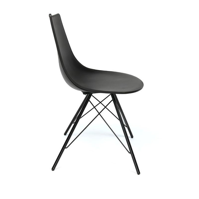 Scandinavische eetkamerstoel Minimal zwart