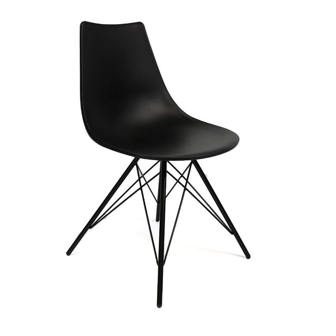 Scandinavische eetkamerstoel Minimal zwart