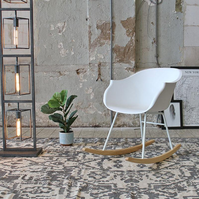 Scandinavische Design schommelstoel Miami wit