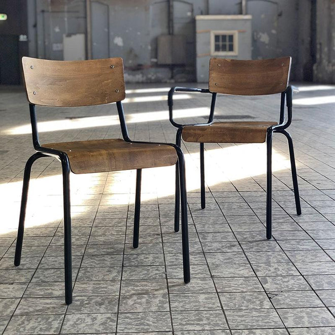 Eetkamerstoel School Chair Vintage hout