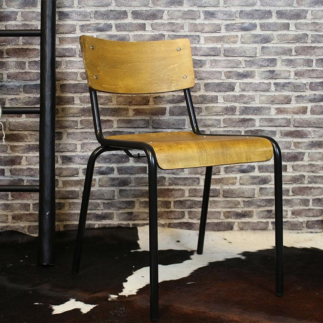 Eetkamerstoel School Chair Vintage hout