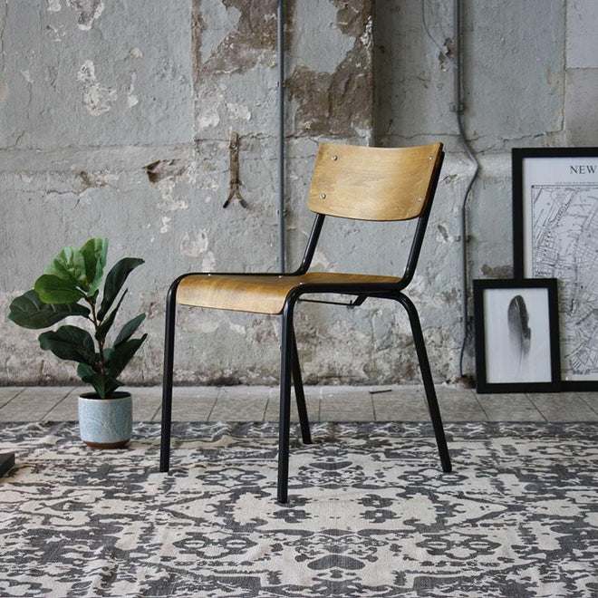 Eetkamerstoel School Chair Vintage hout