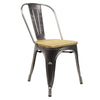 Tolix Retro Café stoel hout metaal