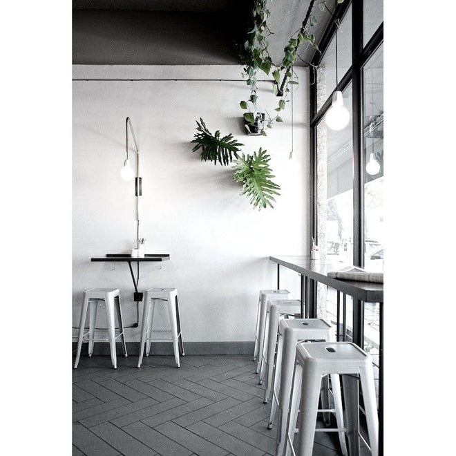 Tolix Retro Café barkruk wit - Xavier Pauchard