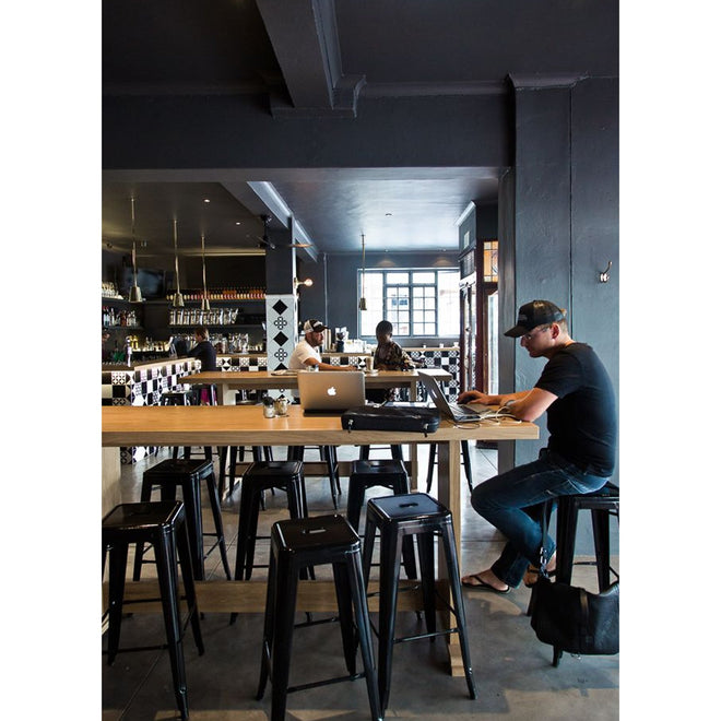 Tolix Retro Café barkruk zwart - Xavier Pauchard