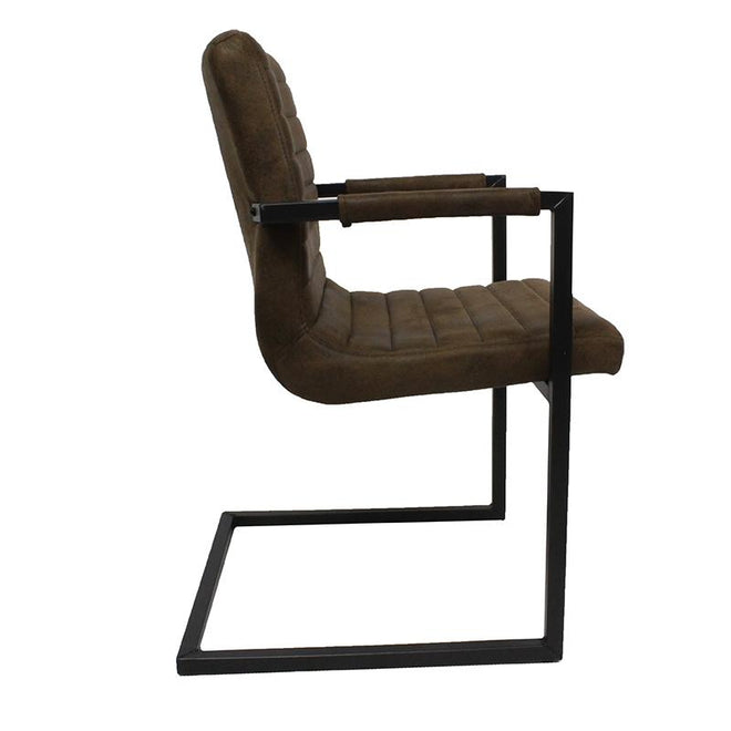 Tribal eetkamerstoel vintage stof bruin
