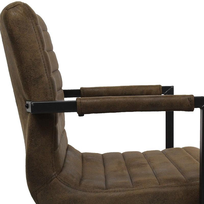 Tribal eetkamerstoel vintage stof bruin
