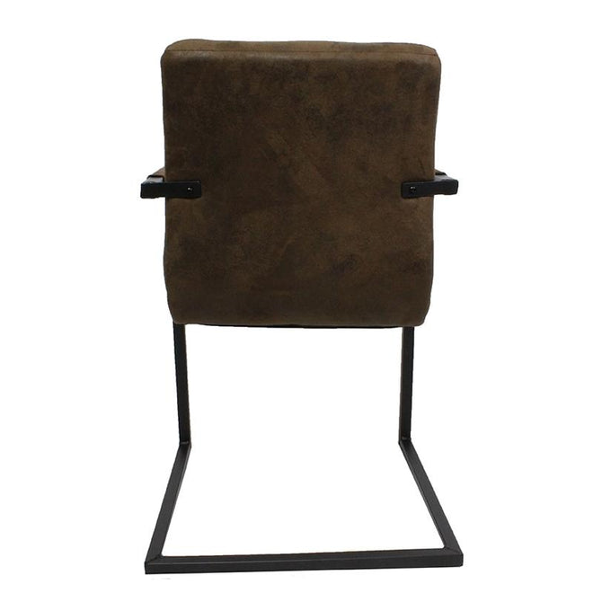 Tribal eetkamerstoel vintage stof bruin