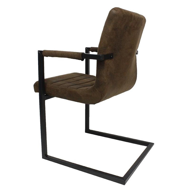 Tribal eetkamerstoel vintage stof bruin