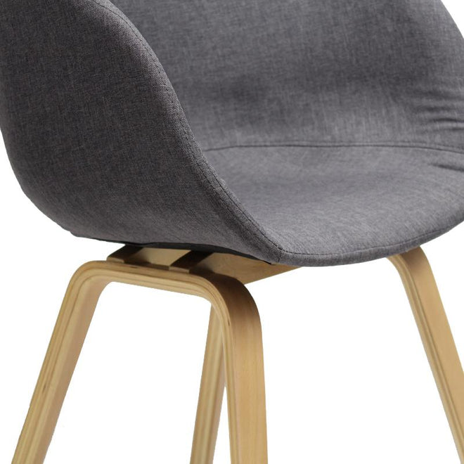 Vivre Design kuipstoel stof antraciet - Scandinavische eetkamerstoel