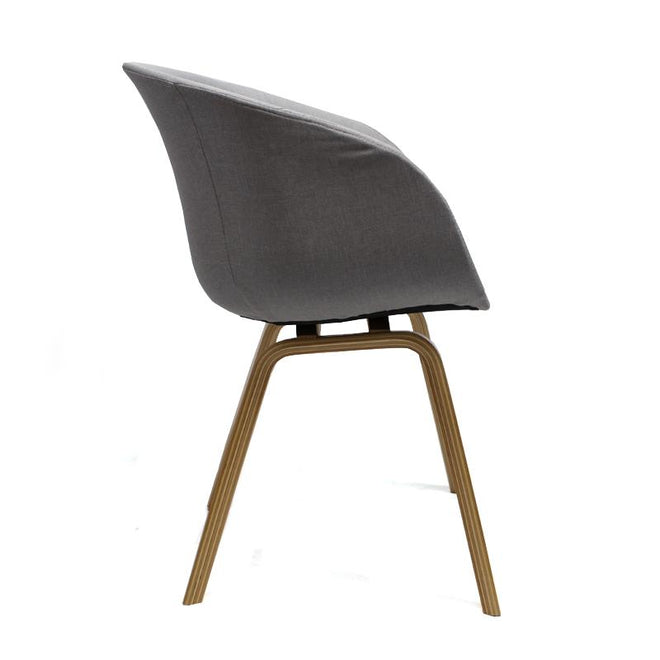 Vivre Design kuipstoel stof grijs - Scandinavische eetkamerstoel