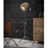 Industriële vloerlamp Kean mangohout metaal