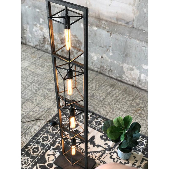 Industriële vloerlamp Stella 4-lichts 