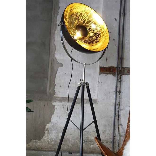 Vloerlamp Sunnie zwart goud