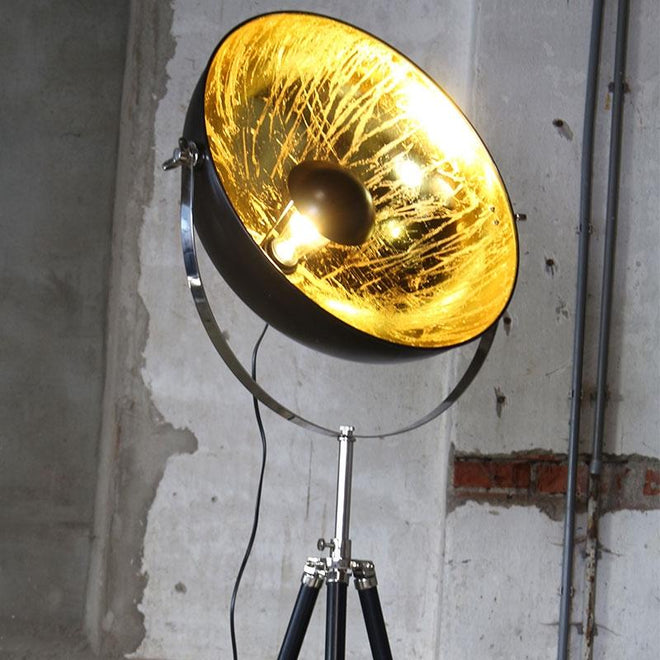 Vloerlamp Sunnie zwart goud