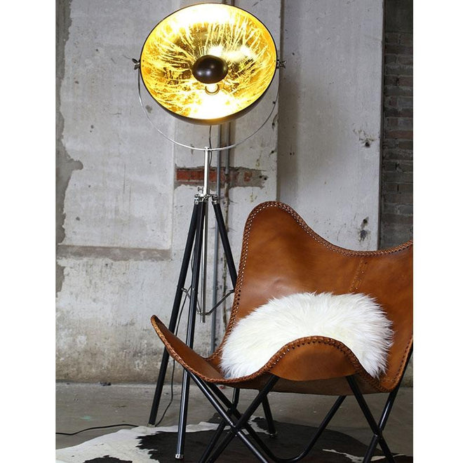 Vloerlamp Sunnie zwart goud