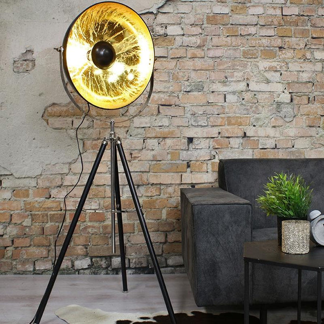Vloerlamp Sunnie zwart goud