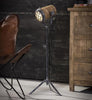 Industriële vloerlamp Jack mangohout metaal